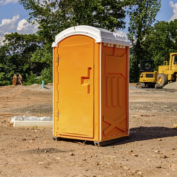 how often are the portable restrooms cleaned and serviced during a rental period in Stockbridge